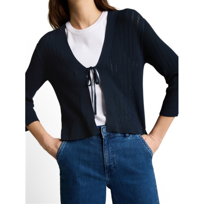 Tom Tailor dames vest 1051347 strik Marine
